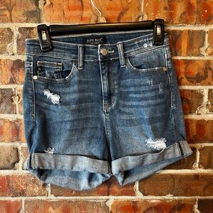 Judy Blue Los Angeles Women’s Blue Denim Rollup Shorts Size:Small